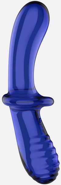 Стеклянный фаллоимитатор Satisfyer Double Crystal light blue 1247680 фото