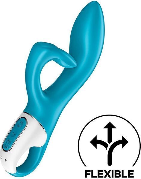Вібратор кролик із потрійним відростком Satisfyer Embrace me Turquoise 982428 фото