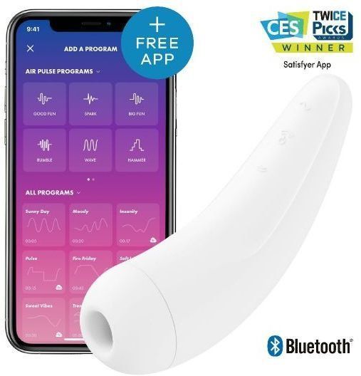 Вакуумный клиторальный стимулятор Satisfyer Curvy 2+ White 669603 фото