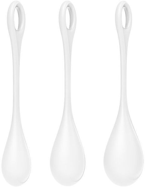 Набор йони бусин Satisfyer Yoni Power 1 White, диаметр 2-2,5-3см, вес 22-46-74гр 1001949 фото