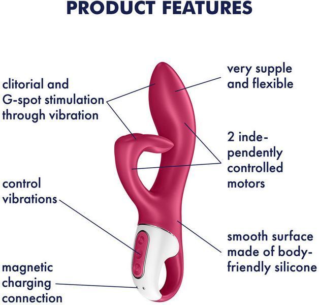 Вібратор-кролик Satisfyer Embrace Me berry 948049 фото