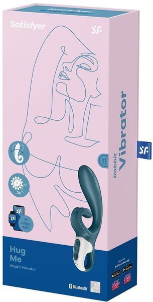 Смарт вібратор кролик Satisfyer Hug Me Bluegrey 982429 фото