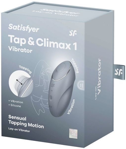 Вибратор Satisfyer Tap & Climax 1 Bluegrey 1354397 фото