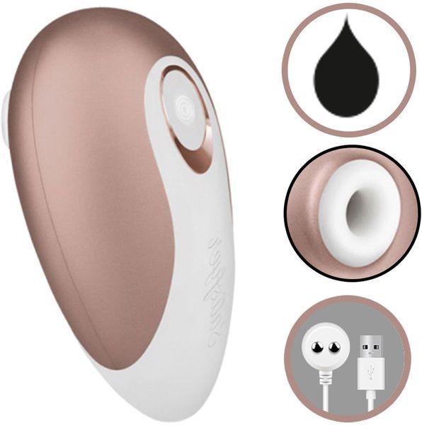 Satisfyer Pro Deluxe NG Rose Gold - компактний вакуумний стимулятор клітора 515787 фото