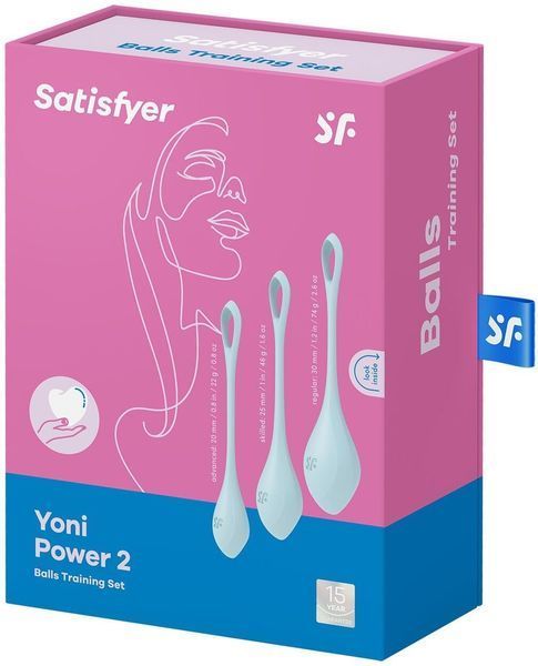 Набор йони бусин Satisfyer Yoni Power 2 Light Blue 889611 фото