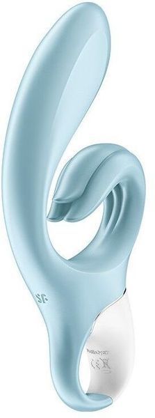 Вибратор-кролик Satisfyer Love Me Blue, гибкий, отросток с тройным кончиком 1104712 фото