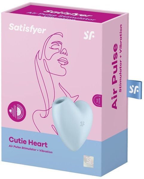 Кліторальний стимулятор Satisfyer Cutie Heart із вібрацією blue 948051 фото