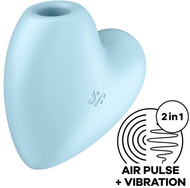 Кліторальний стимулятор Satisfyer Cutie Heart із вібрацією blue 948051 фото