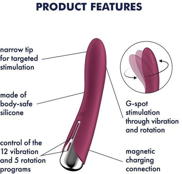 Вибратор Satisfyer Spinning Vibe 1 Red 1329888 фото