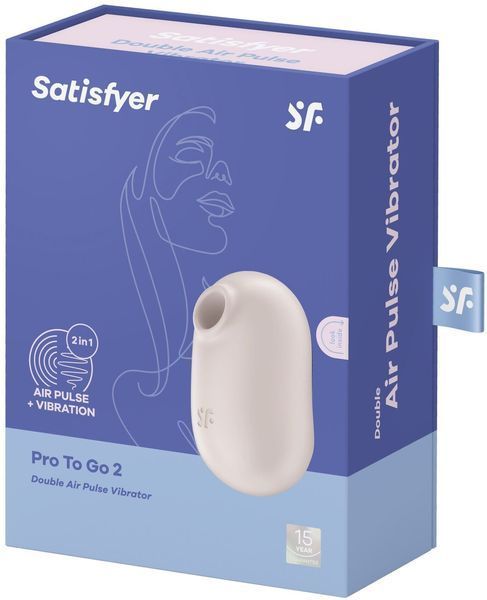 Вакуумный стимулятор Satisfyer Pro To Go 2 Beige 1104695 фото