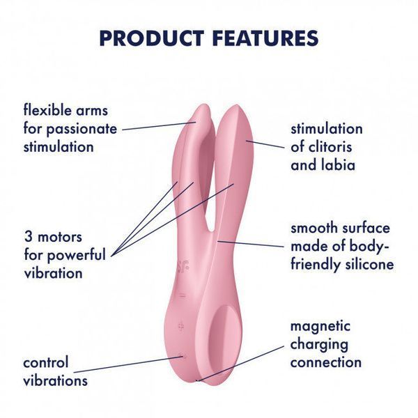 Клиторальный вибратор Satisfyer Threesome 1 Pink 1033969 фото