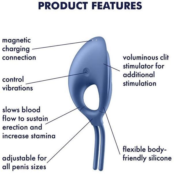 Віброкільце Satisfyer Swordsman blue 948050 фото