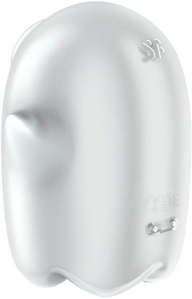 Вакуумний кліторальний стимулятор із вібрацією Satisfyer Glowing Ghost White 1329860 фото