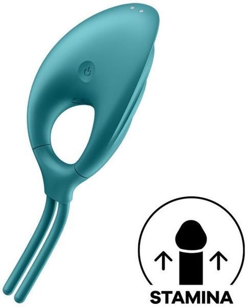 Ерекційне віброкільце лассо Satisfyer Swordsman Green 1005416 фото
