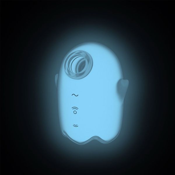 Вакуумний кліторальний стимулятор із вібрацією Satisfyer Glowing Ghost White 1329860 фото