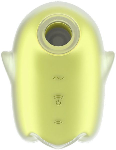 Вакуумний кліторальний стимулятор із вібрацією Satisfyer Glowing Ghost Yellow 1329861 фото