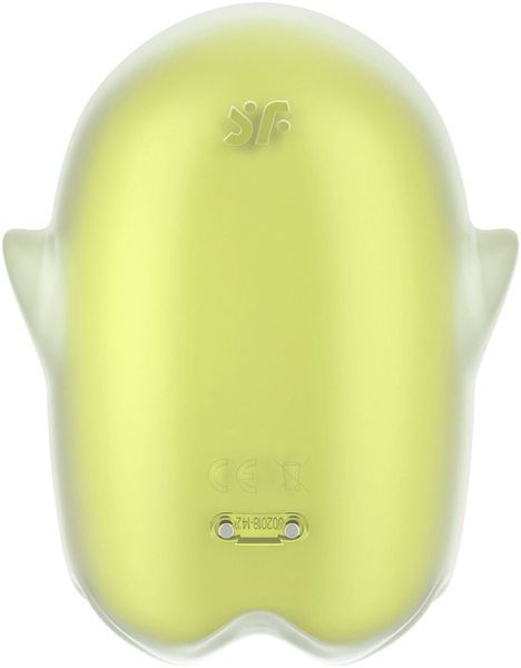 Вакуумний кліторальний стимулятор із вібрацією Satisfyer Glowing Ghost Yellow 1329861 фото