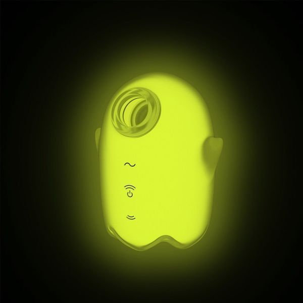 Вакуумний кліторальний стимулятор із вібрацією Satisfyer Glowing Ghost Yellow 1329861 фото