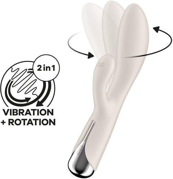 Вібратор-кролик Satisfyer Spinning Rabbit 1 Beige 1329890 фото
