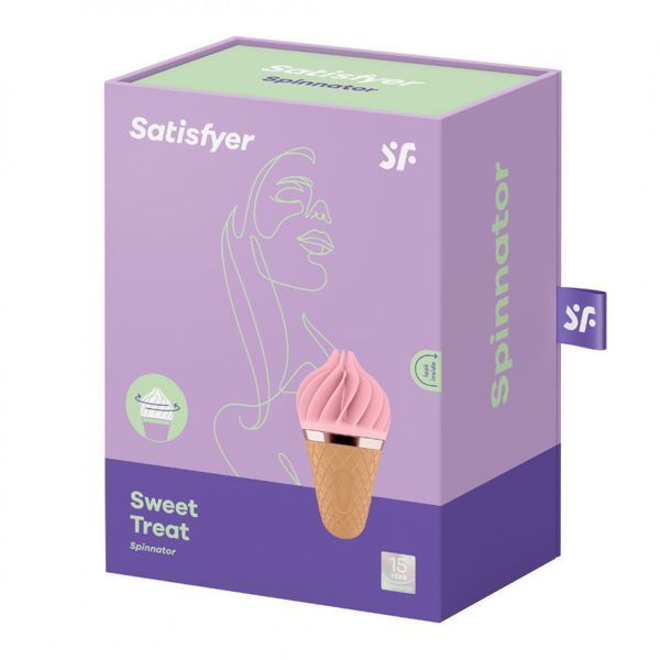 Стимулятор для клитора с вращающимися лепестками Satisfyer Lay-On - Sweet Treat Pink/Brown 788068 фото