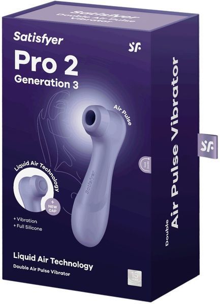 Вакуумний кліторальний стимулятор Satisfyer Pro 2 Generation 3 with Liquid Air Lilac 1176184 фото