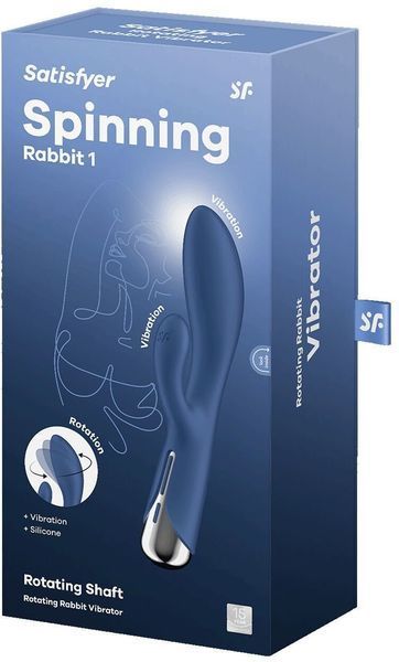Вібратор-кролик Satisfyer Spinning Rabbit 1 Blue 1329891 фото