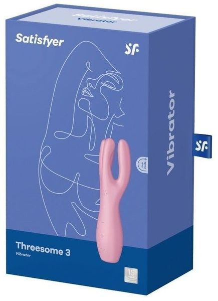 Клиторальный вибратор Satisfyer Threesome 3 Pink с тремя пальчиками 939618 фото