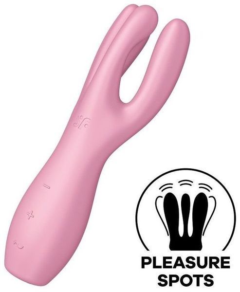 Клиторальный вибратор Satisfyer Threesome 3 Pink с тремя пальчиками 939618 фото