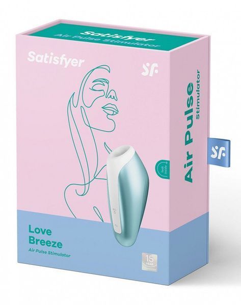 Миниатюрный вакуумный стимулятор Satisfyer Love Breeze Ice Blue 728647 фото