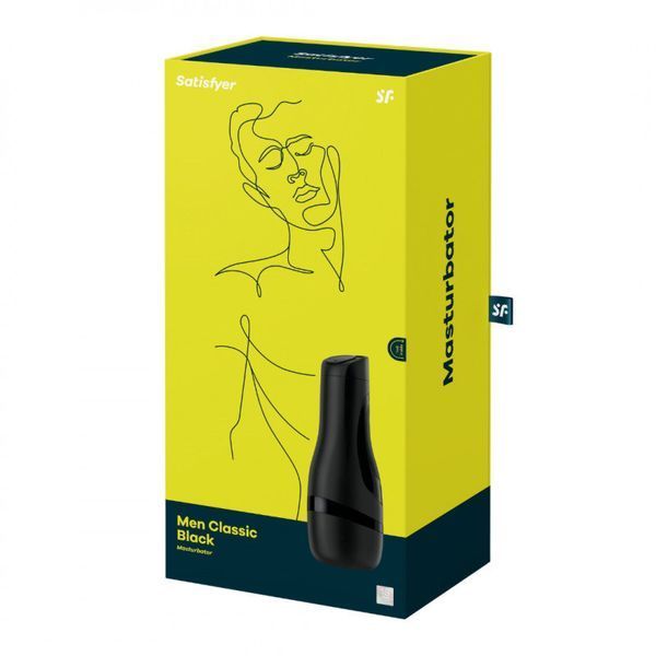 Мастурбатор Satisfyer Men Classic (Black), ніжний матеріал, зручний корпус 631278 фото
