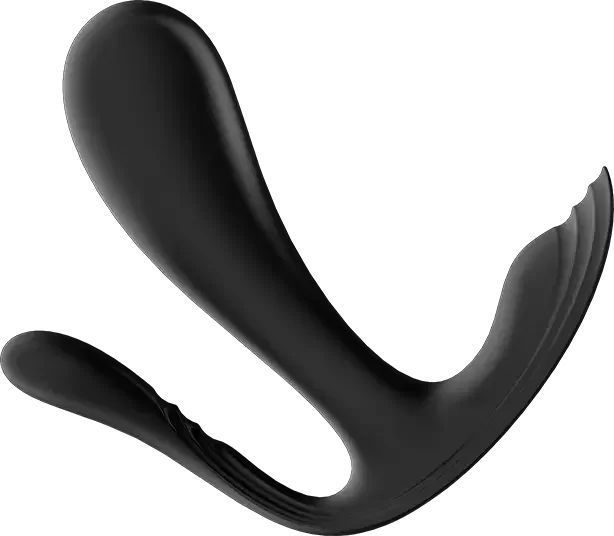 Вібратор із двома моторами для точки G та анальної стимуляції Satisfyer Top Secret + (чорний) 891656 фото