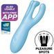 Клиторальный смарт вибратор Satisfyer Threesome 4 Blue с тремя пальчиками 939698 фото 4