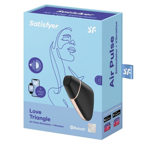 Вакуумный клиторальный стимулятор Satisfyer Love Triangle Black 698359 фото
