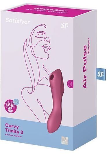 Вакуумный стимулятор с вибрацией Satisfyer Curvy Trinity 3 Red 939612 фото
