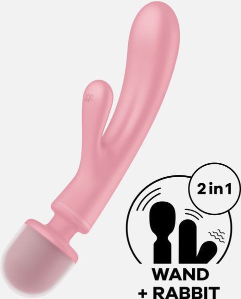 Вібратор-кролик + масажер 2в1 Satisfyer Triple Lover Рink 1247673 фото
