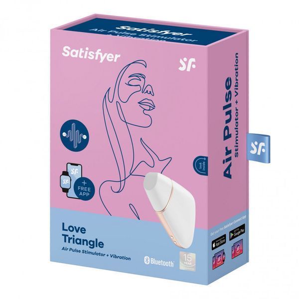 Вакуумный клиторальный стимулятор Satisfyer Love Triangle White 698360 фото