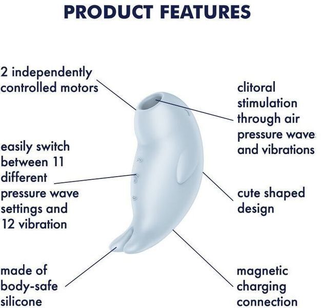Вакуумний кліторальний стимулятор із вібрацією Satisfyer Seal You Soon 1329862 фото