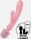 Вібратор-кролик + масажер 2в1 Satisfyer Triple Lover Рink 1247673 фото 6