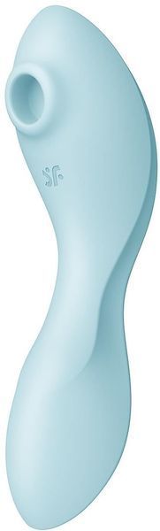 Вакуумний стимулятор із вібрацією Satisfyer Curvy Trinity 5+ (Blue) 1017553 фото