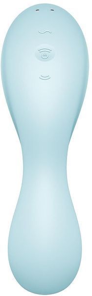 Вакуумний стимулятор із вібрацією Satisfyer Curvy Trinity 5+ (Blue) 1017553 фото