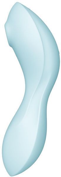 Вакуумний стимулятор із вібрацією Satisfyer Curvy Trinity 5+ (Blue) 1017553 фото