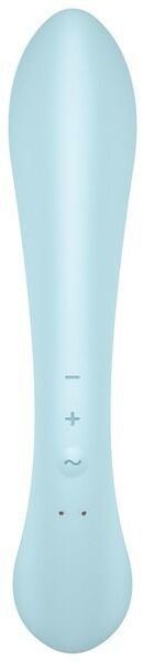Двосторонній вібратор-кролик Satisfyer Triple Oh Light Blue, 3 мотори, руків&rsquo;я-масажер 1104716 фото