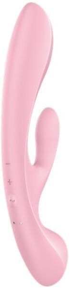 Двосторонній вібратор-кролик Satisfyer Triple Oh Pink, 3 мотори, руків&rsquo;я-масажер 1104717 фото
