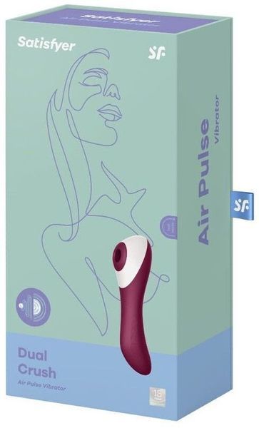 Вакуумный стимулятор с вибрацией Satisfyer Dual Crush Wine Red 939613 фото