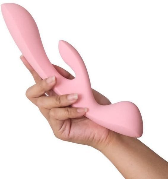 Двосторонній вібратор-кролик Satisfyer Triple Oh Pink, 3 мотори, руків&rsquo;я-масажер 1104717 фото