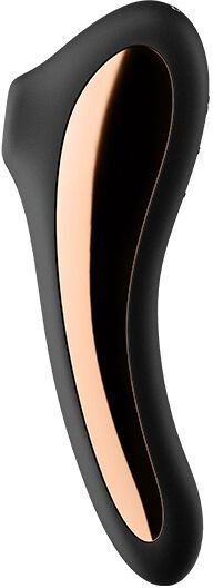Вакуумний стимулятор із вібрацією Satisfyer Dual Kiss Black 939614 фото