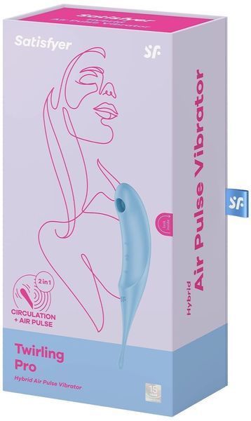 Вакуумний стимулятор Satisfyer Twirling Pro Blue 1104698 фото
