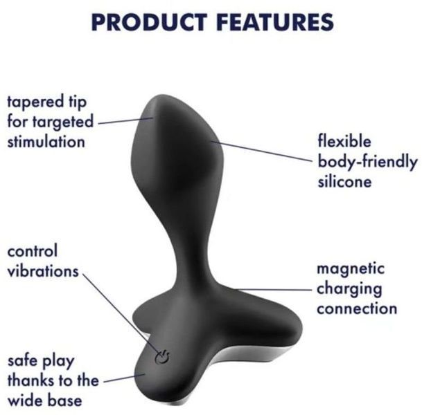 Анальний затор із вібрацією Satisfyer Game Changer Black 939596 фото