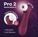 Вакуумний кліторальний стимулятор Satisfyer Pro 2 Generation 3 with Liquid Air Wine Red 1088332 фото 6