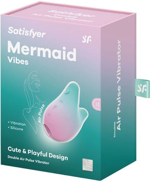 Вакуумний кліторальний стимулятор Satisfyer Mermaid Vibes Mint/Pink 1395332 фото